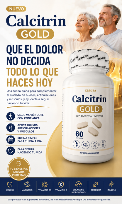 CALCITRIN GOLD™: Fortalece Huesos Articulaciones y Musculo — 60 CAPS