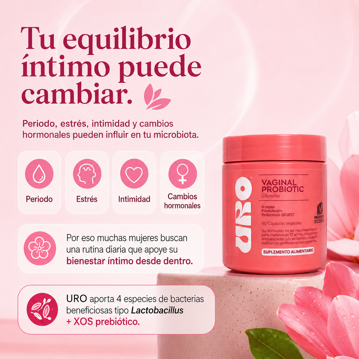 URO PROBIOTICO™ Equilibrio Intimo Diario — 60 CAPS